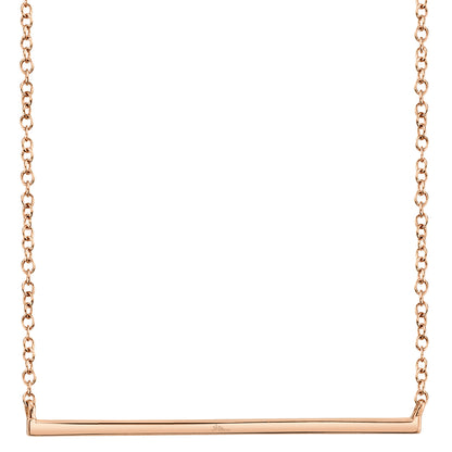 0.08Ct 14K R/G Diamond Bar Necklace
