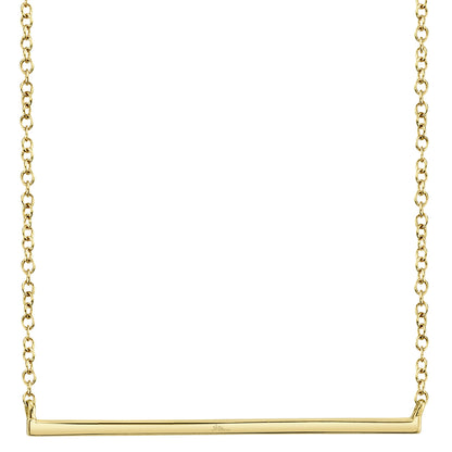 0.08Ct 14K Y/G Diamond Bar Necklace
