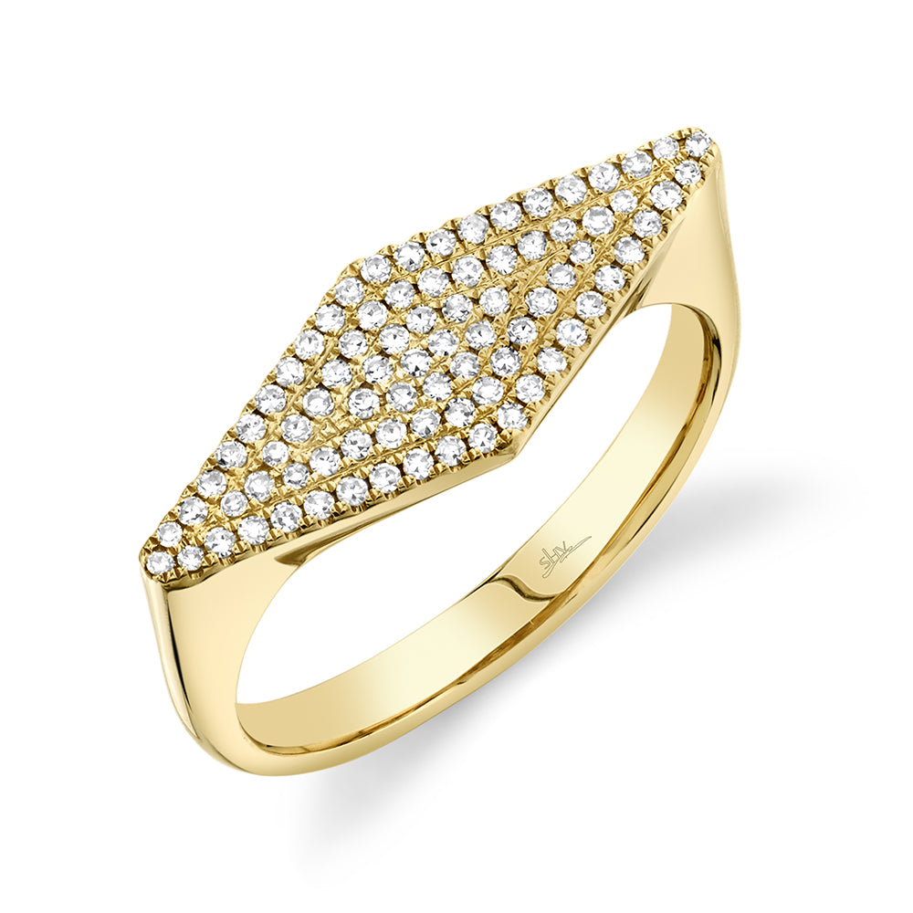 0.25Ct 14K Y/G Diamond Pave Lady's Ring