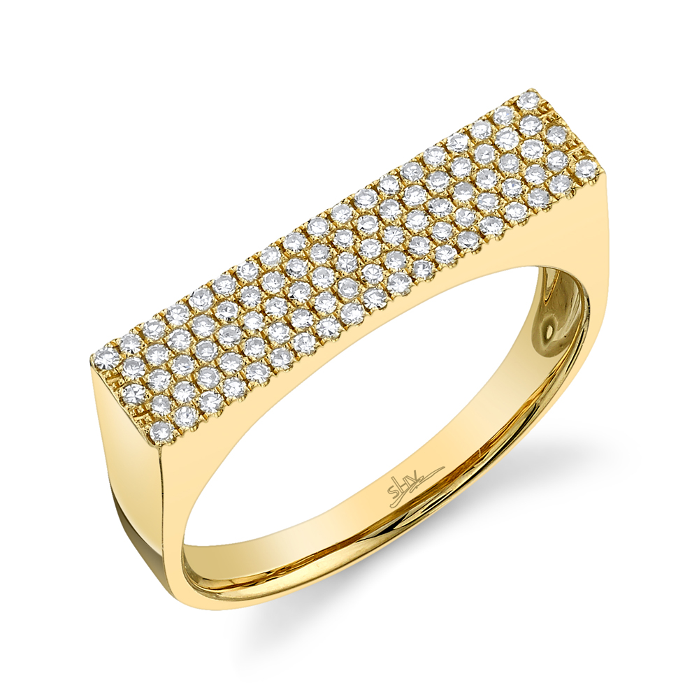 0.30Ct 14K Y/G Diamond Pave Lady's Ring