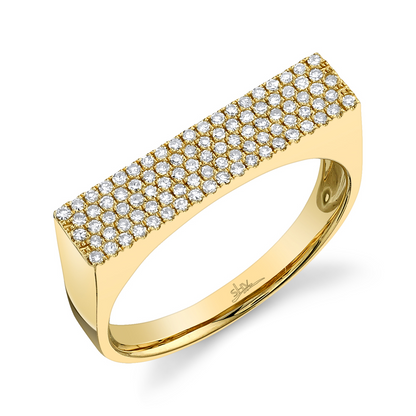 0.30Ct 14K Y/G Diamond Pave Lady's Ring
