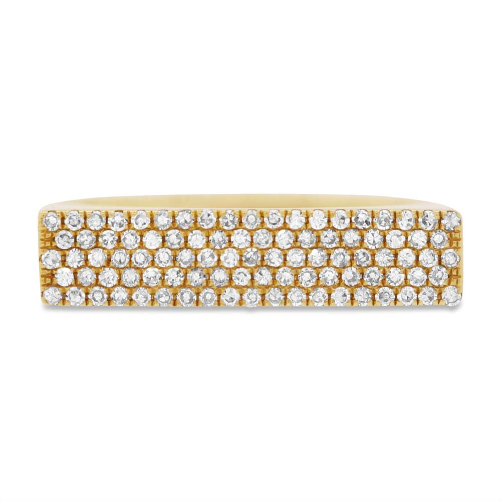 0.30Ct 14K Y/G Diamond Pave Lady's Ring