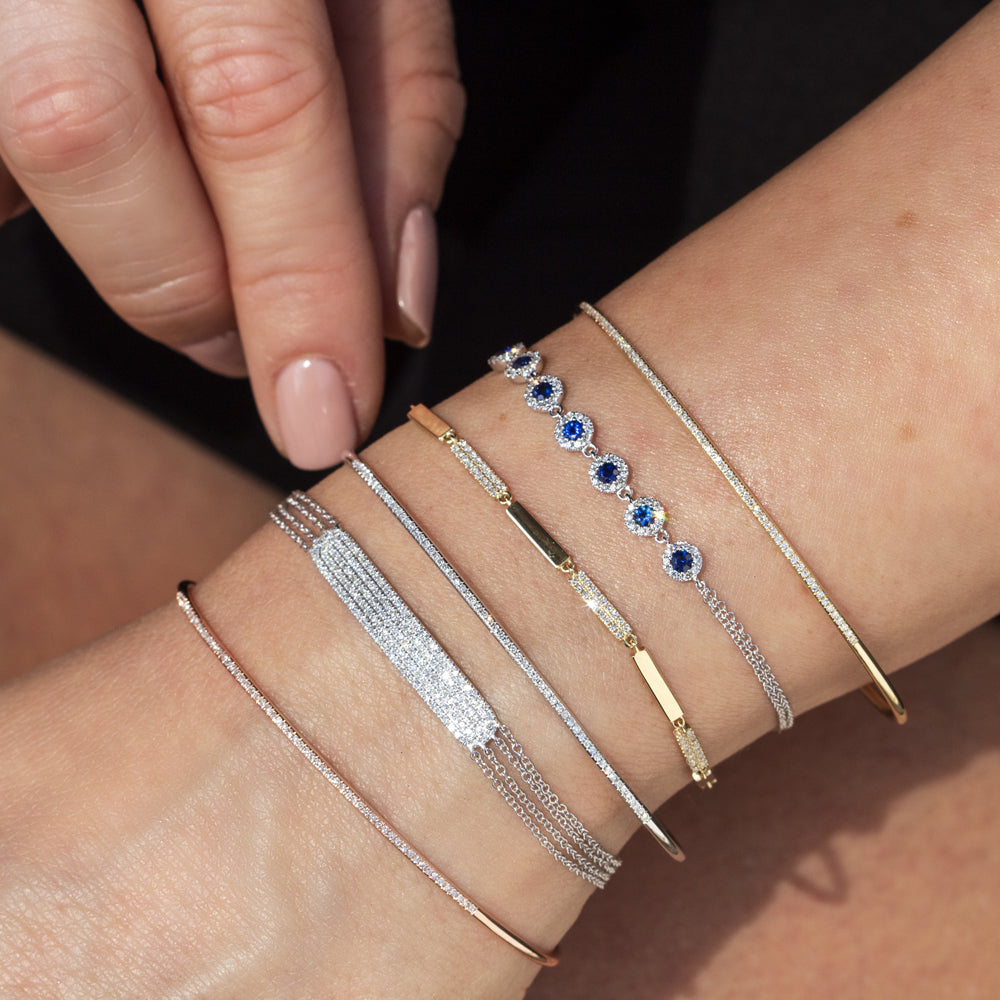 0.17Ct 14K W/G Diamond Bangle