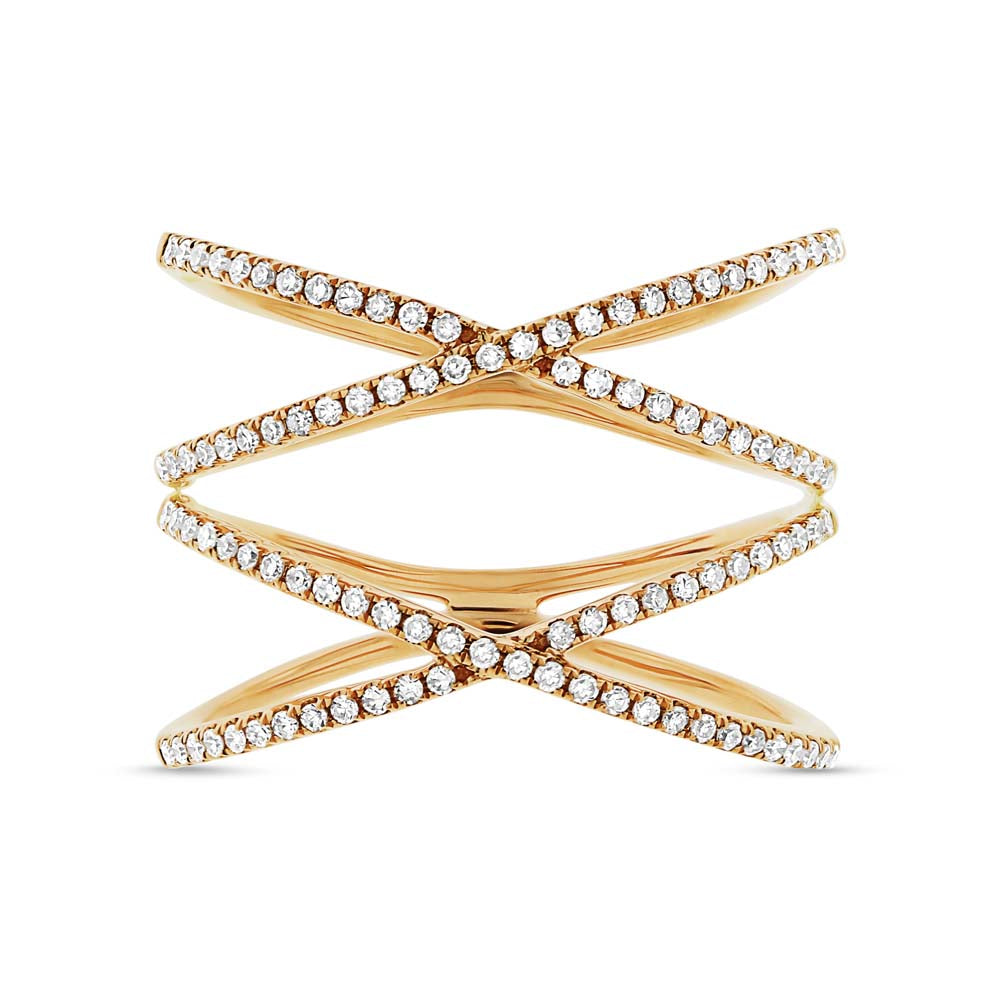 0.32Ct 14K Y/G Diamond Lady's Ring Sz 6