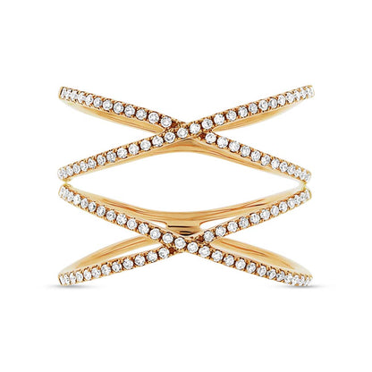 0.32Ct 14K Y/G Diamond Lady's Ring Sz 6