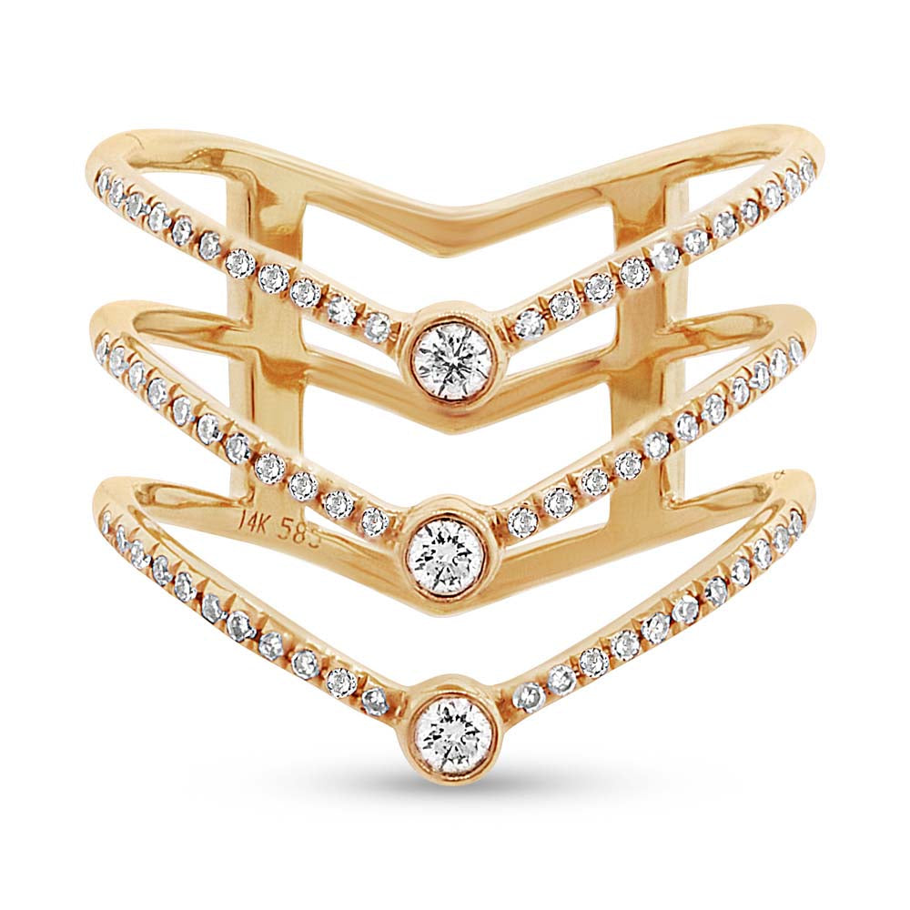 0.30Ct 14K Y/G Diamond Bezel Ring