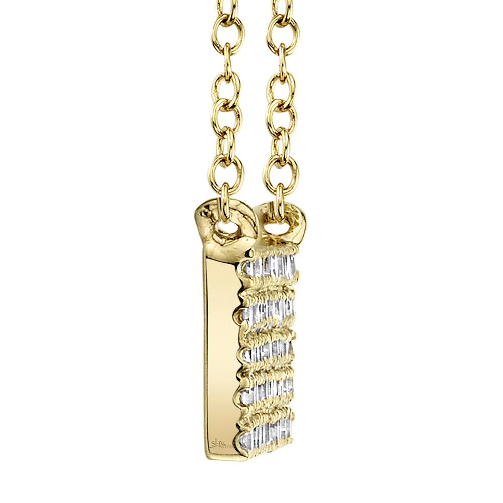 0.25Ct 14K Y/G Diamond Pave Necklace
