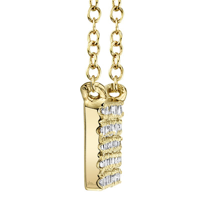 0.25Ct 14K Y/G Diamond Pave Necklace