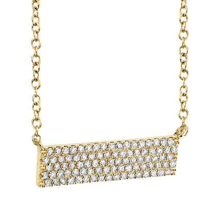 0.25Ct 14K Y/G Diamond Pave Necklace