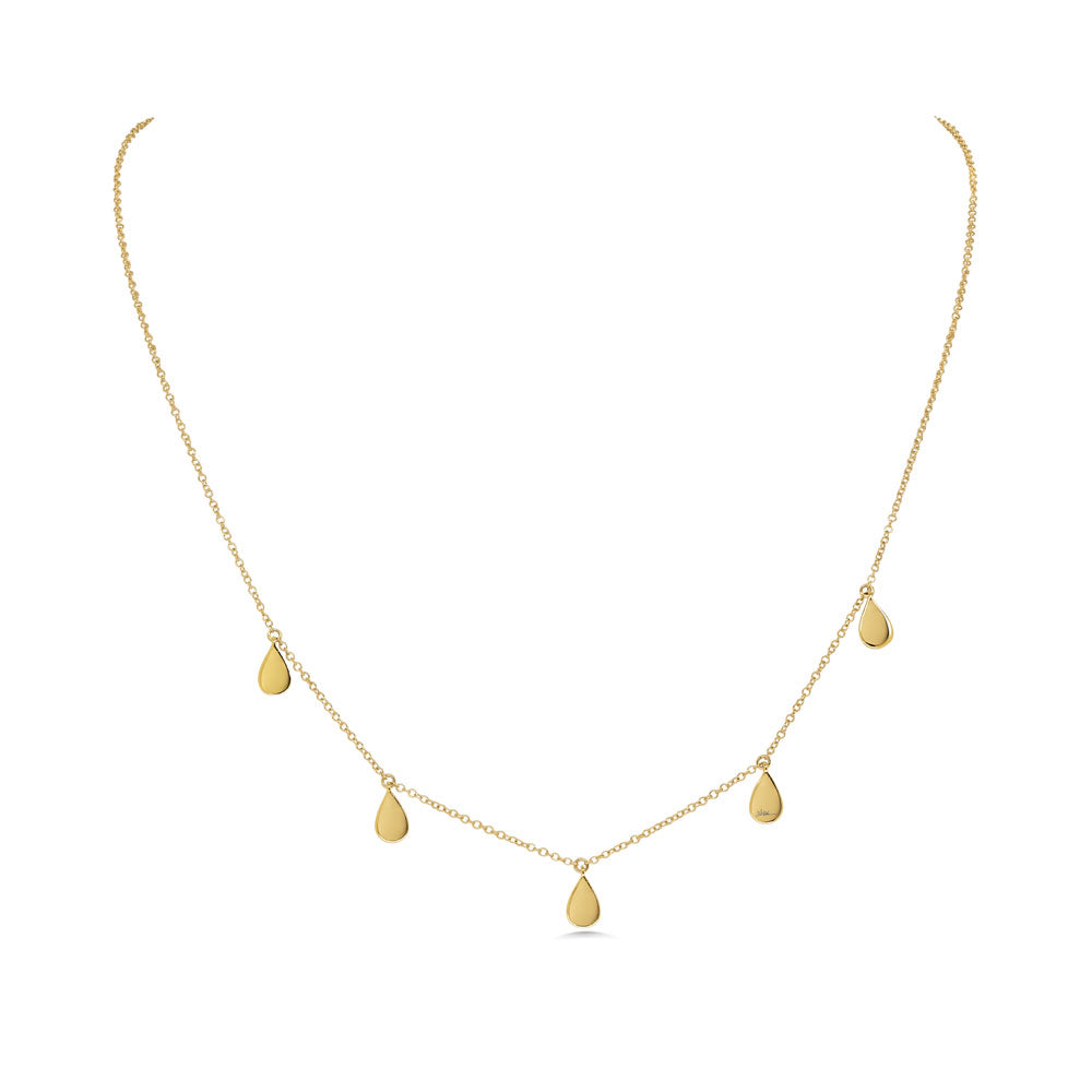 0.27Ct 14K Y/G Diamond Pave Necklace