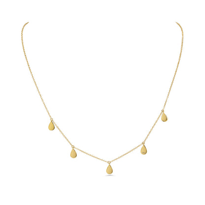 0.27Ct 14K Y/G Diamond Pave Necklace