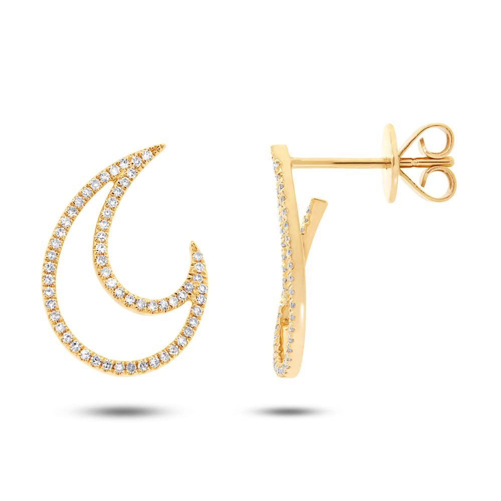 0.27Ct 14K Y/G Diamond Earring