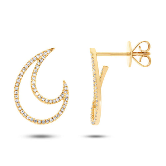 0.27Ct 14K Y/G Diamond Earring