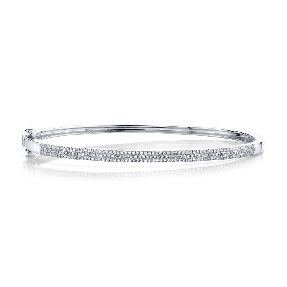 0.52Ct 14K W/G Diamond Pave Bangle
