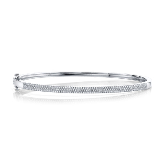 0.52Ct 14K W/G Diamond Pave Bangle