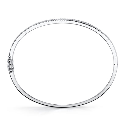 0.52Ct 14K W/G Diamond Pave Bangle