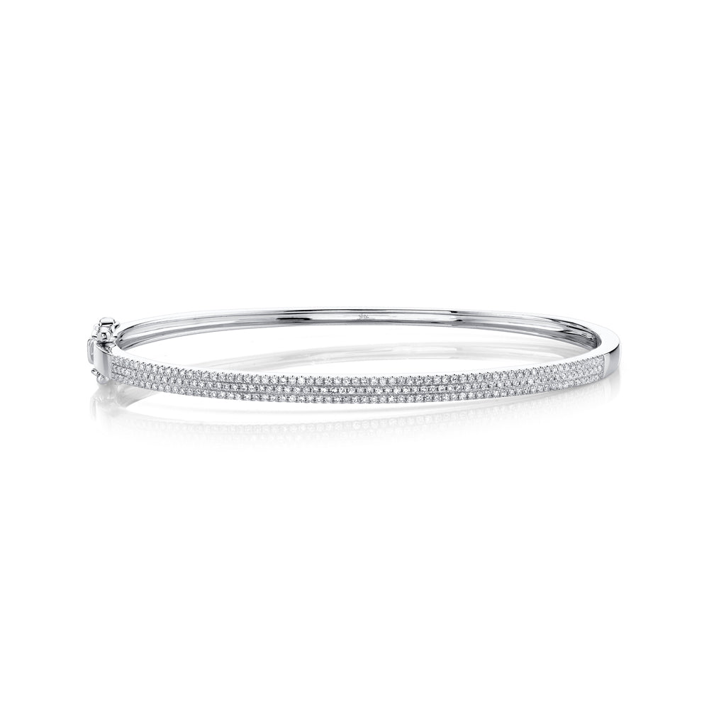 0.52Ct 14K W/G Diamond Pave Bangle