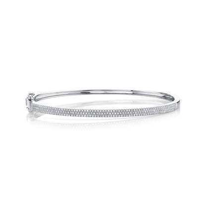 0.52Ct 14K W/G Diamond Pave Bangle