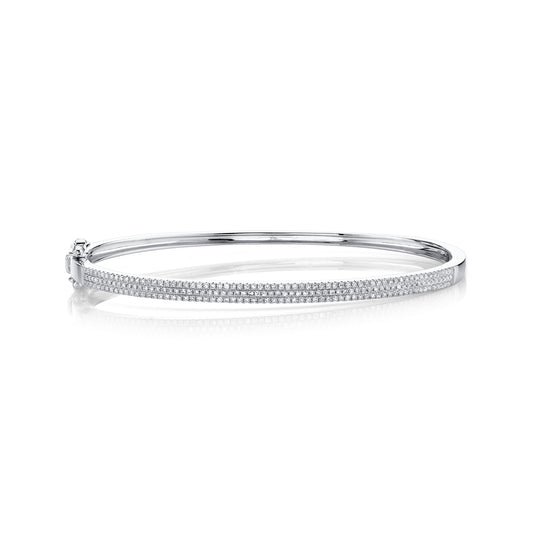 0.52Ct 14K W/G Diamond Pave Bangle