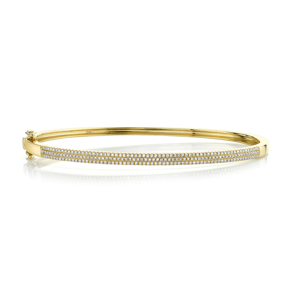 0.52Ct 14K Y/G Diamond Pave Bangle