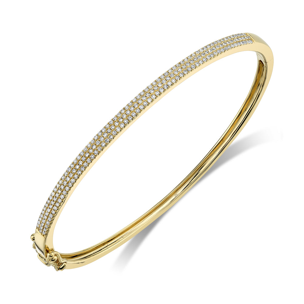 0.52Ct 14K Y/G Diamond Pave Bangle