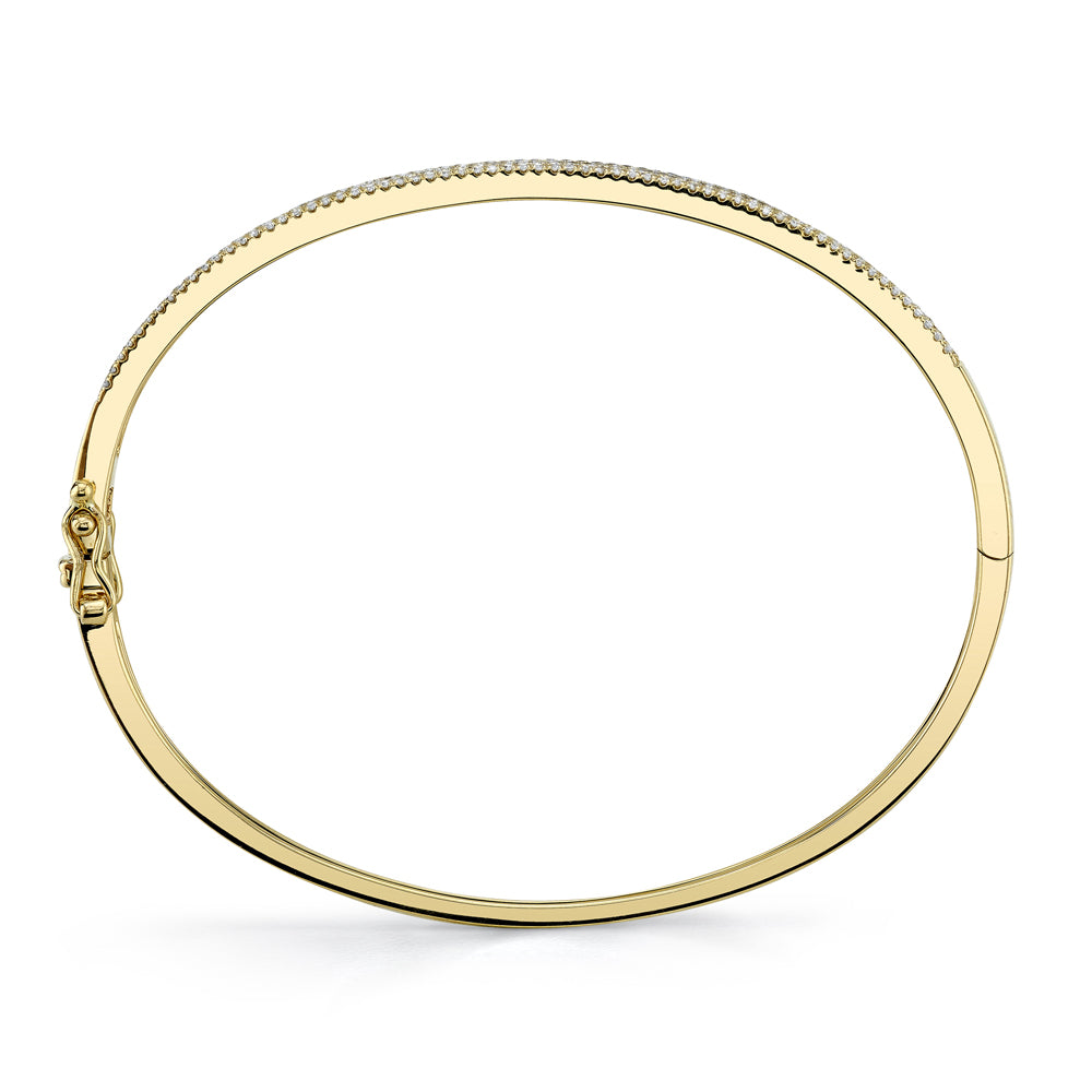 0.52Ct 14K Y/G Diamond Pave Bangle