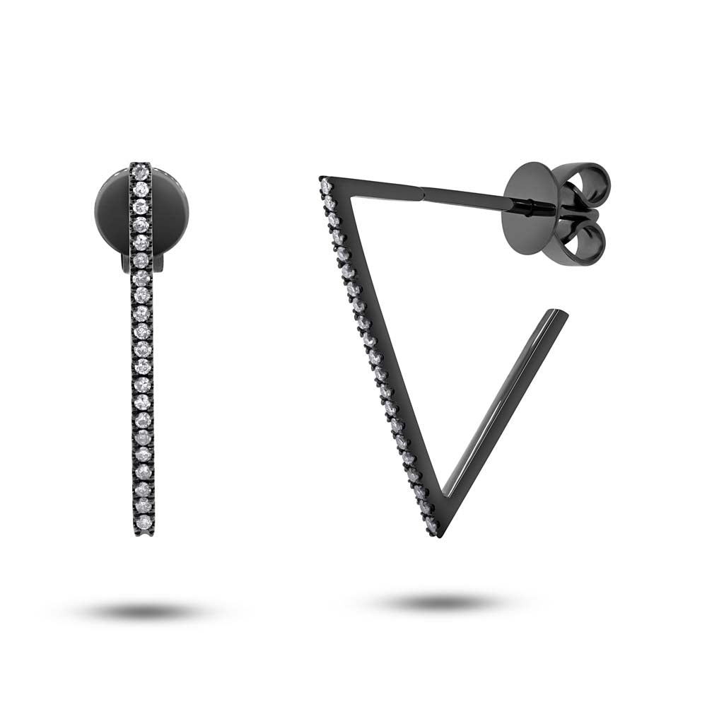 0.12Ct 14K B/R Diamond Earring