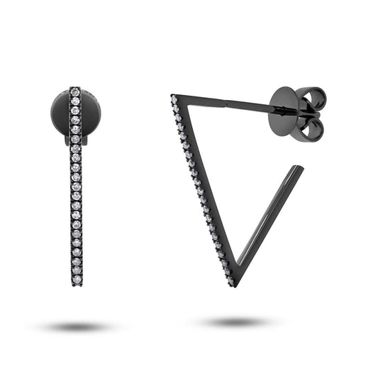 0.12Ct 14K B/R Diamond Earring