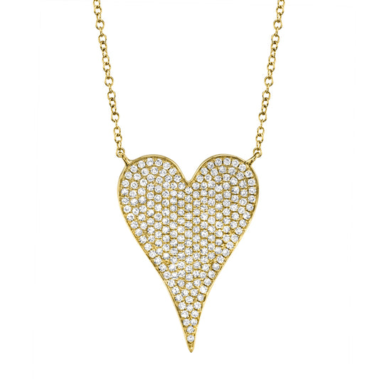 0.43Ct 14K Y/G Diamond Heart Necklace