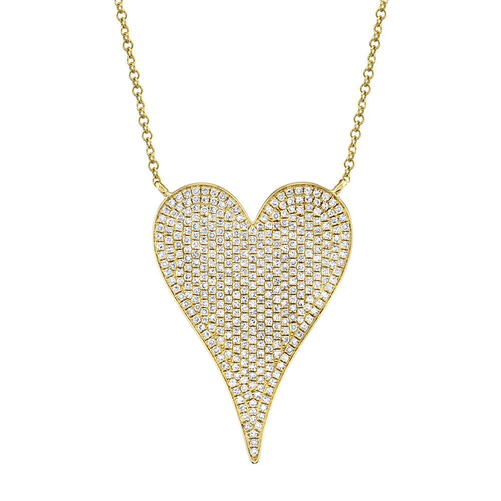 0.83Ct 14K Y/G Diamond Heart Necklace