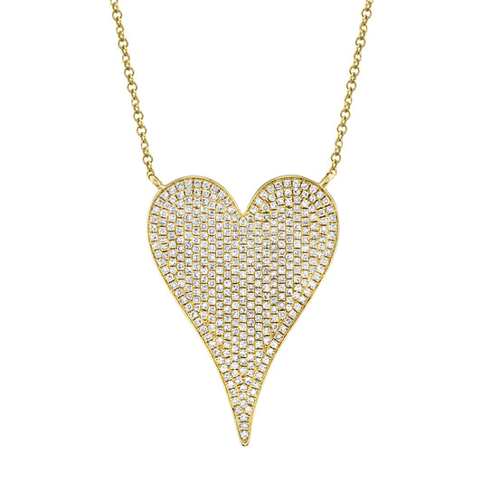 0.83Ct 14K Y/G Diamond Heart Necklace