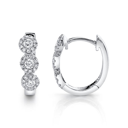 0.37Ct 14K W/G Diamond Huggie Earring