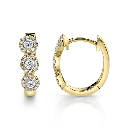 0.37Ct 14K Y/G Diamond Huggie Earring