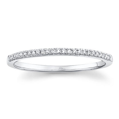 0.08Ct 14K W/G Diamond Lady's Band