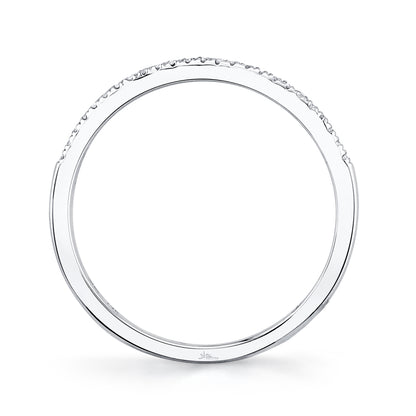 0.08Ct 14K W/G Diamond Lady's Band