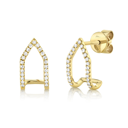 0.15Ct 14K Y/G Diamond Earring
