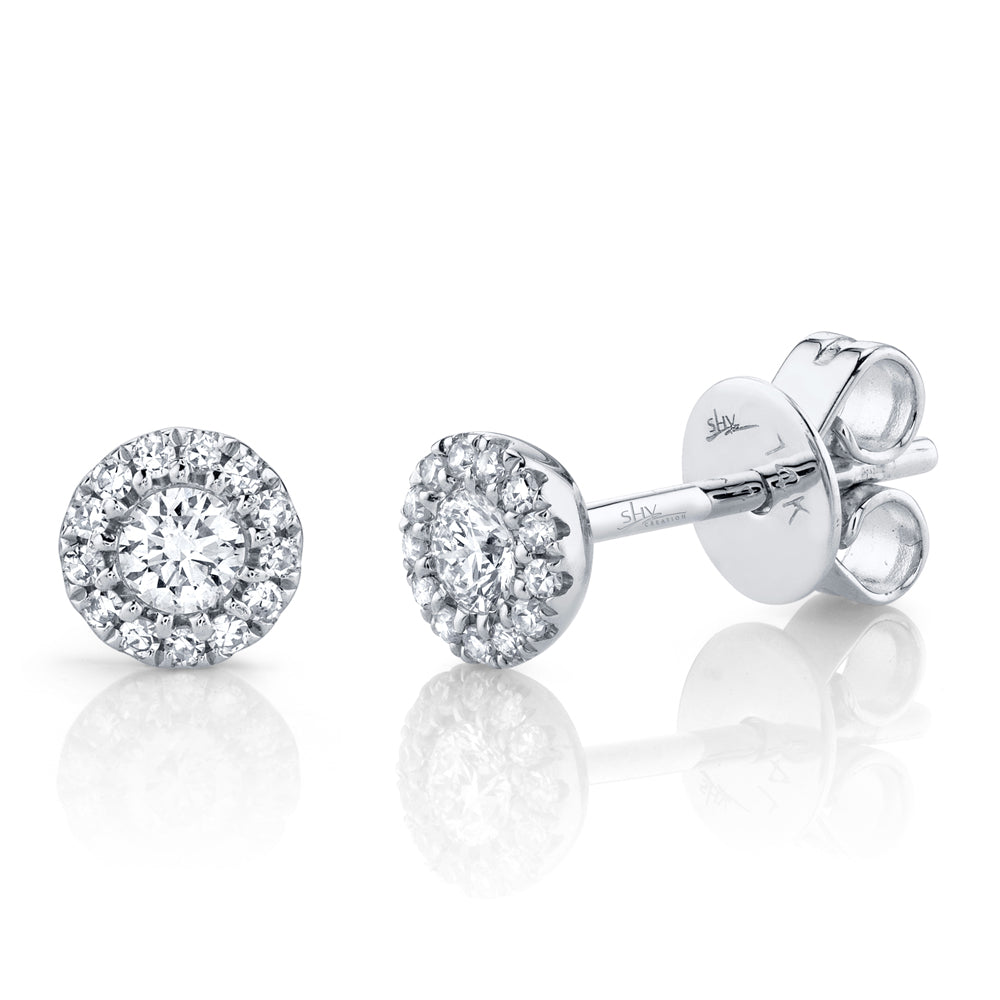 0.24Ct 14K W/G Diamond Stud Earring