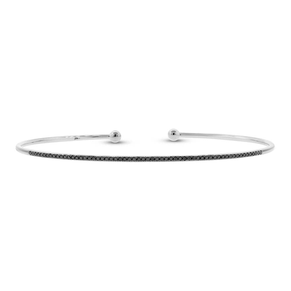 0.17Ct 14K W/G Black Diamond Bangle