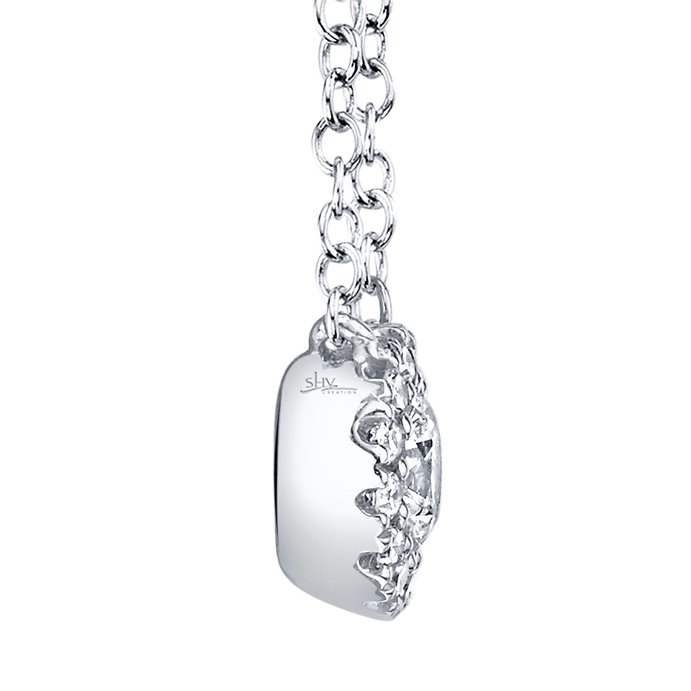 0.14Ct 14K W/G Diamond Necklace