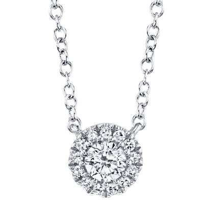 0.14Ct 14K W/G Diamond Necklace