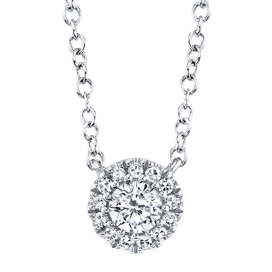 0.14Ct 14K W/G Diamond Necklace