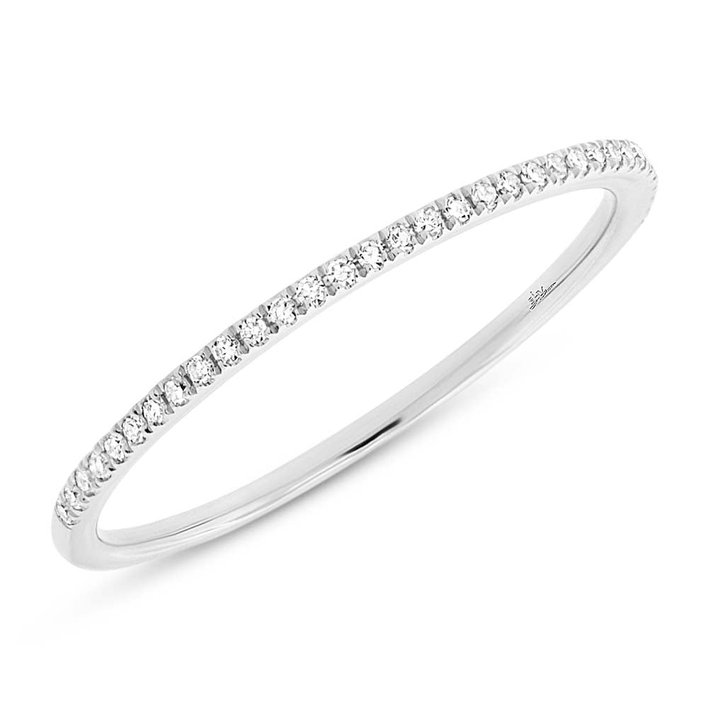 0.10Ct 14K W/G Diamond Lady's Band