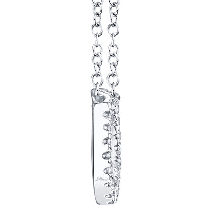 0.06Ct 14K W/G Diamond Horseshoe Necklace
