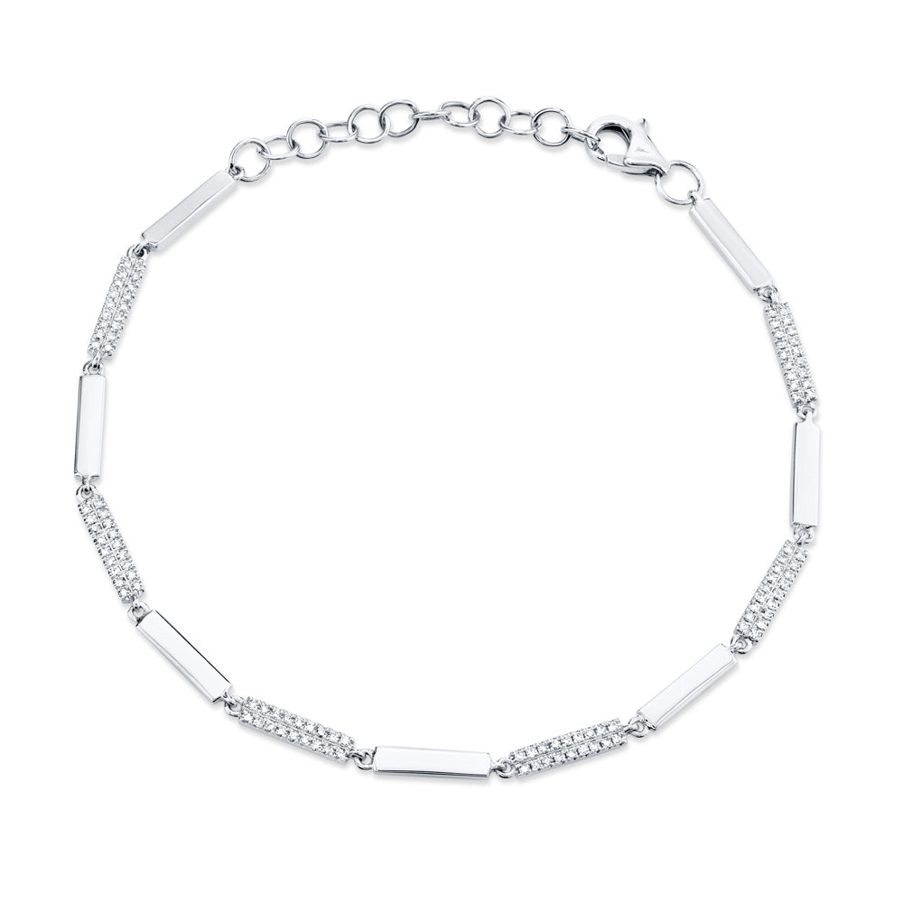 0.29Ct 14K W/G Diamond Bracelet