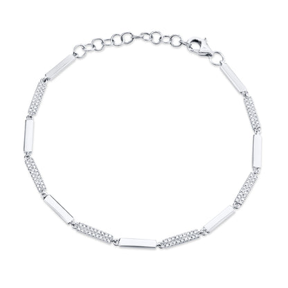 0.29Ct 14K W/G Diamond Bracelet