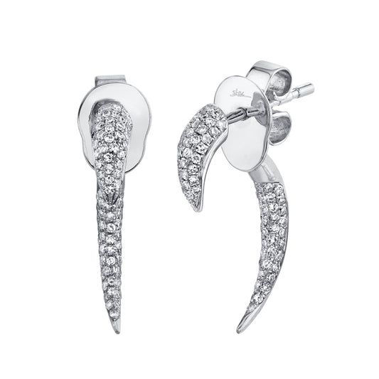 0.37Ct 14K W/G Diamond Ear Jacket Earring
