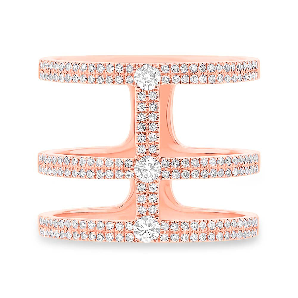0.59Ct 14K R/G Diamond Lady's Ring