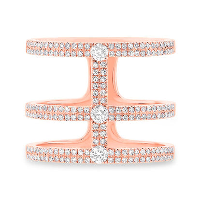 0.59Ct 14K R/G Diamond Lady's Ring
