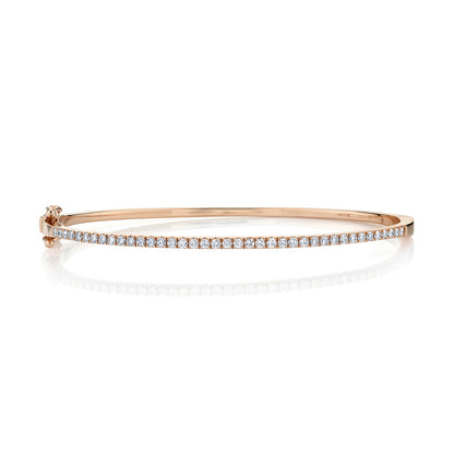 0.62Ct 14K R/G Diamond Bangle