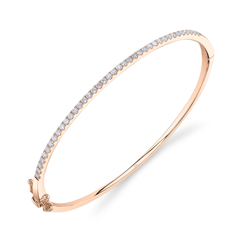 0.62Ct 14K R/G Diamond Bangle